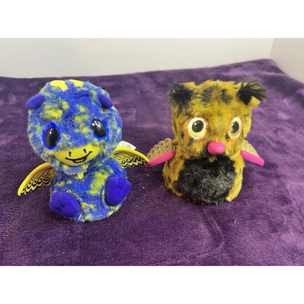 Hatchimals Interactive Lot of 2 Surprise Blue Leopard & Brown Leopard Working